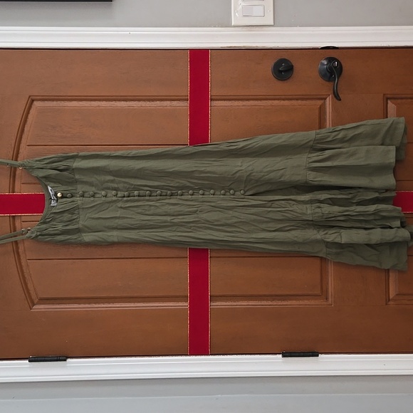 Pampelone Maxi Green Viscose Dress Size Medium - Picture 1 of 3